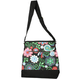 Canvas Shoulder Bag w/ Flower Print from India-0