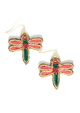 Dragonfly Beaded Earrings