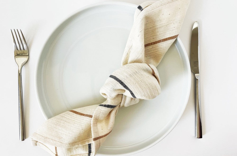 Adama Handwoven Ethiopian Cotton Napkins | Set of 2