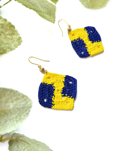 African Print Earrings-2