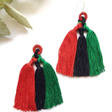 African Pride Tassel Earrings-0