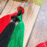 African Pride Tassel Earrings-2