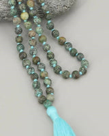 African Turquoise Jasper Beads Meditation Mala