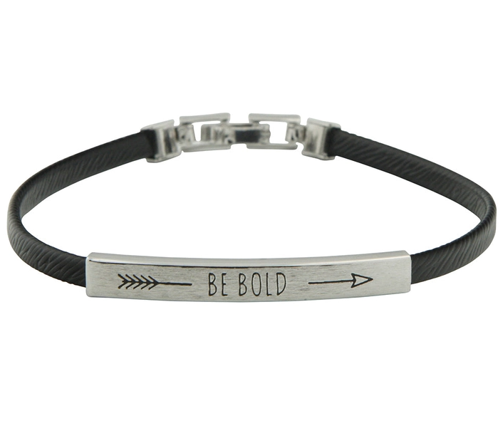 BE BOLD Courageous and Confident Arrow Bracelet