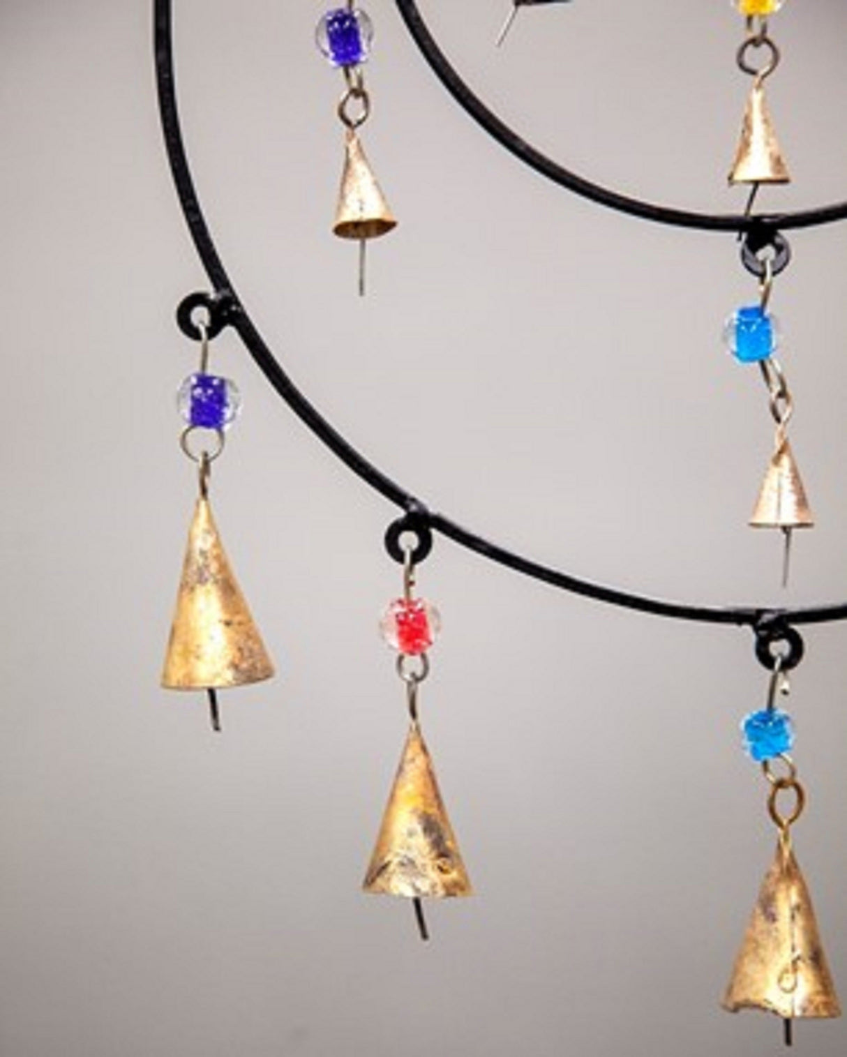 Triple Circle Chime with beads and bells-2