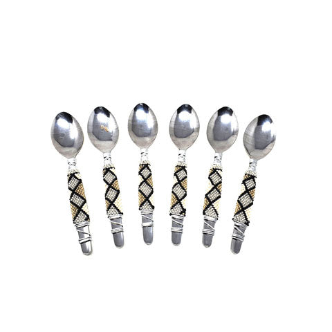 Beaded Mini Dessert Spoons 6-PC 01-0