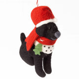 Big Dog Black Lab Felt Ornament
