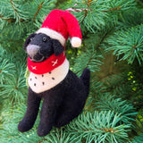Big Dog Black Lab Felt Ornament