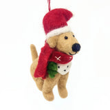 Big Dog Golden Lab Felt Ornament