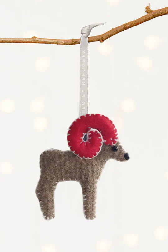 Bold Ram Ornament, Crafted by Afghan Refugees in Malaysia