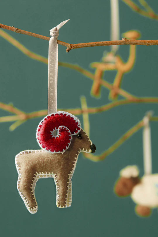 Bold Ram Ornament, Crafted by Afghan Refugees in Malaysia