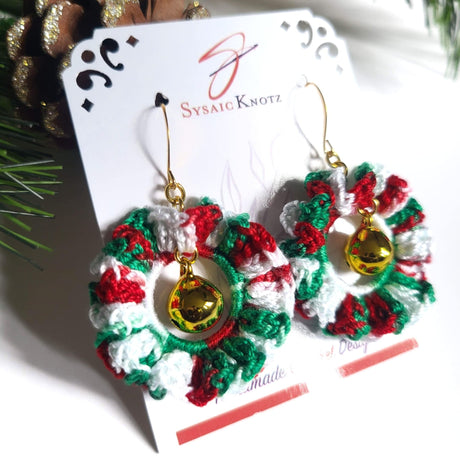 Christmas Wreath Earrings-0