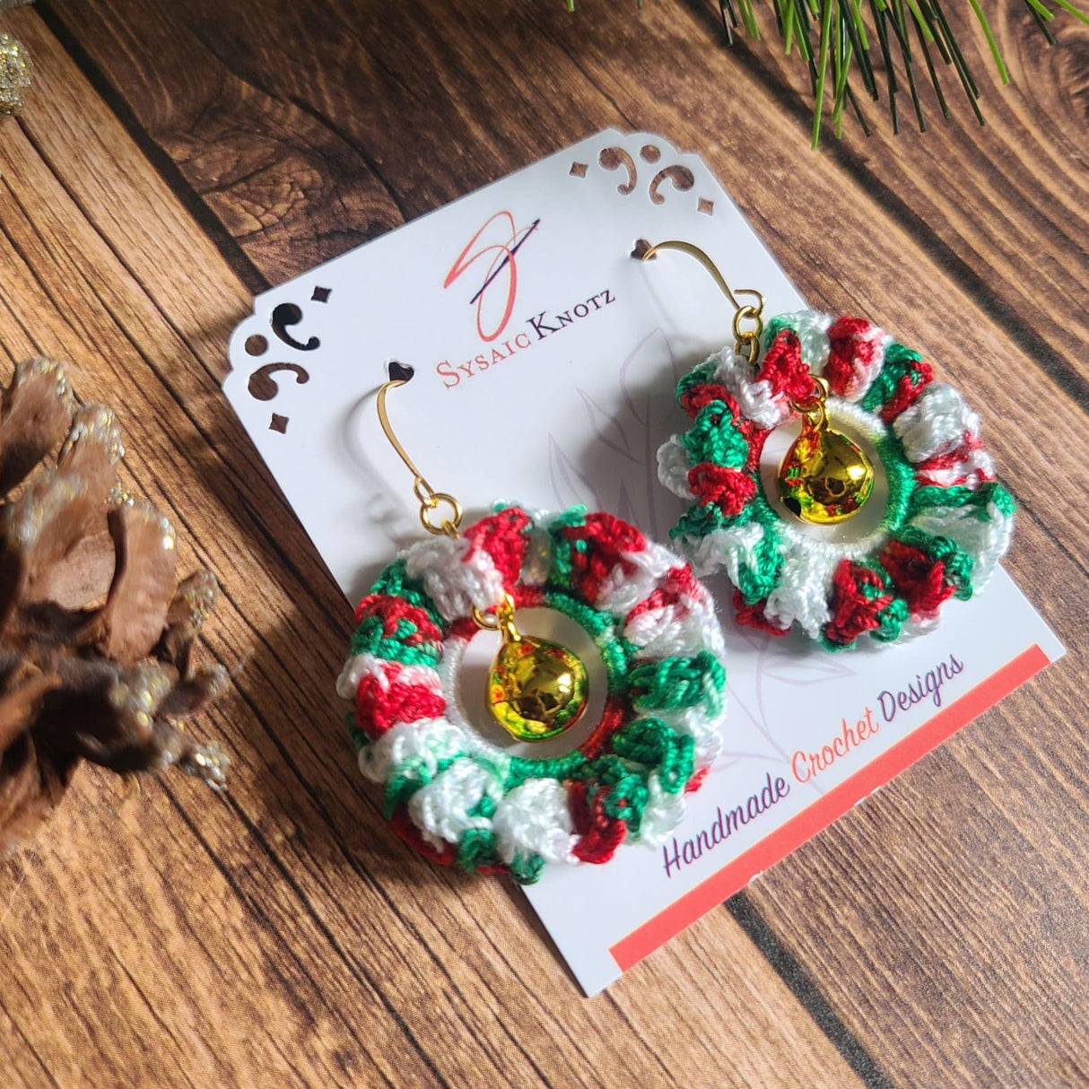 Christmas Wreath Earrings-2