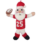 Coach Claus American Football Felt Ornament