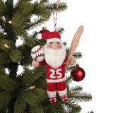 Coach Claus Baseball Felt Ornament