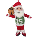 Coach Claus Basketball Felt Ornament