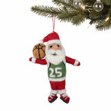 Coach Claus Basketball Felt Ornament