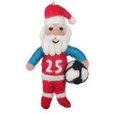 Coach Claus Soccer Felt Ornament