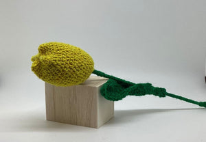Handmade Fair Trade Wool Tulip – Eco-Friendly, Crocheted, Unique Floral Decoration