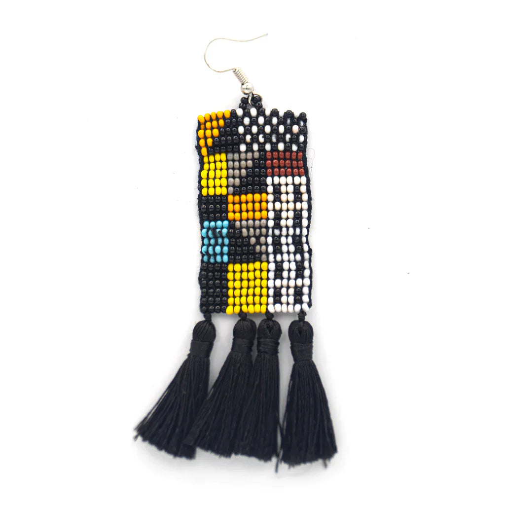 Kio Beaded Earrings with Tassles 01-0