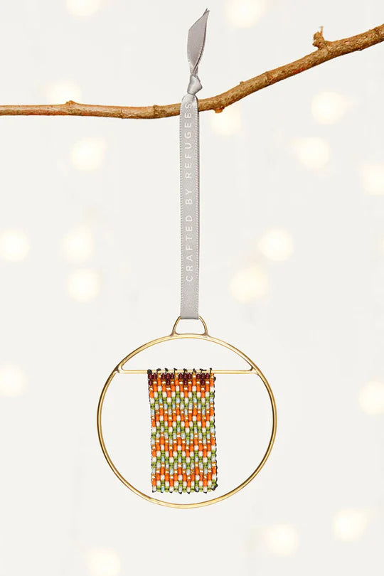 Dainty Tapestry Ornament, Crafted by refugees living in Kenya