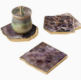 Dazzle Amethyst Coasters, Set of 4