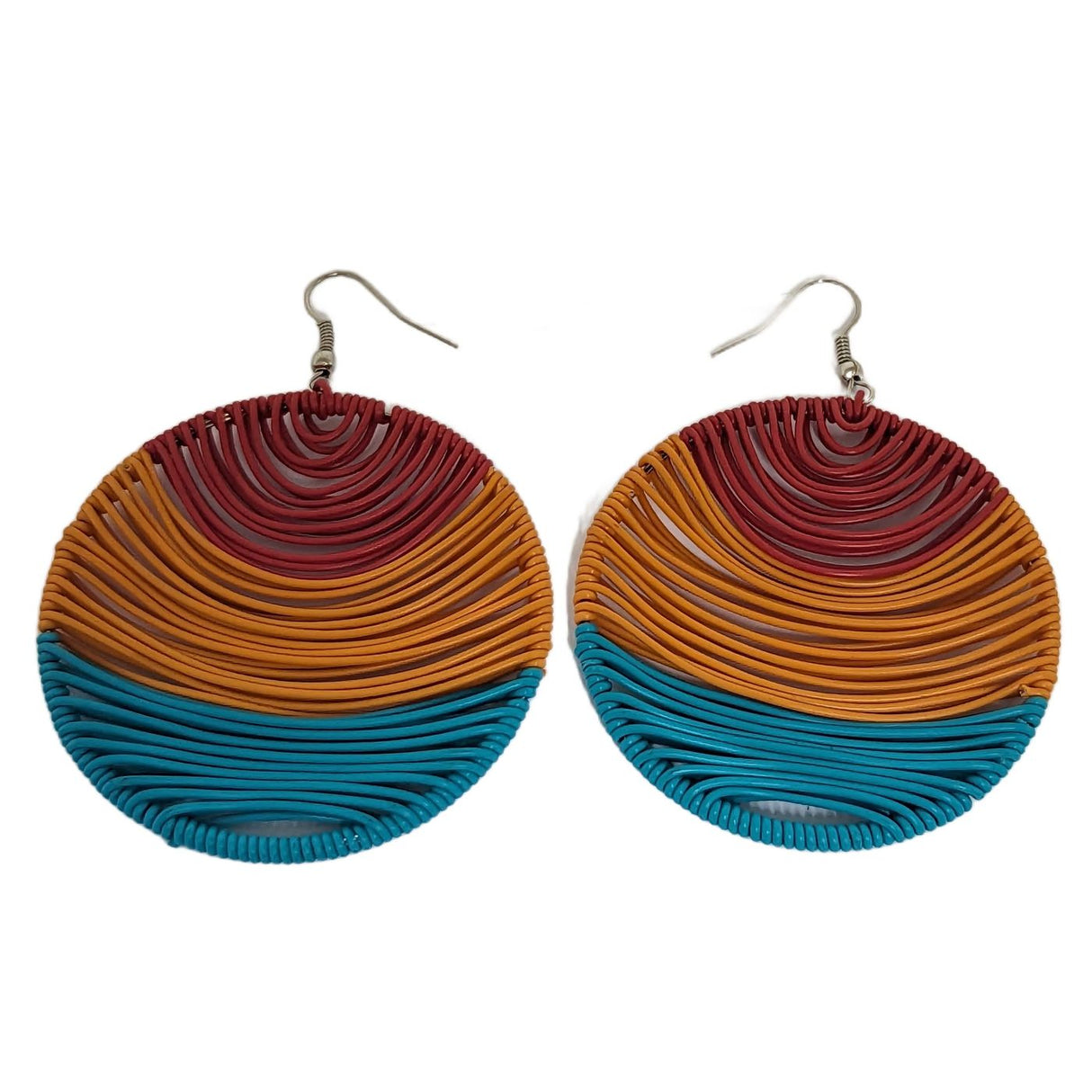 Telephone Wire Earrings - Summer Colors-5