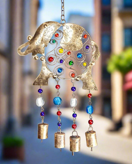 Beaded Elephant Chime-1