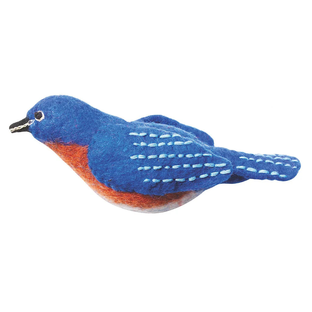 Felt Bird Garden Ornament - Bluebird