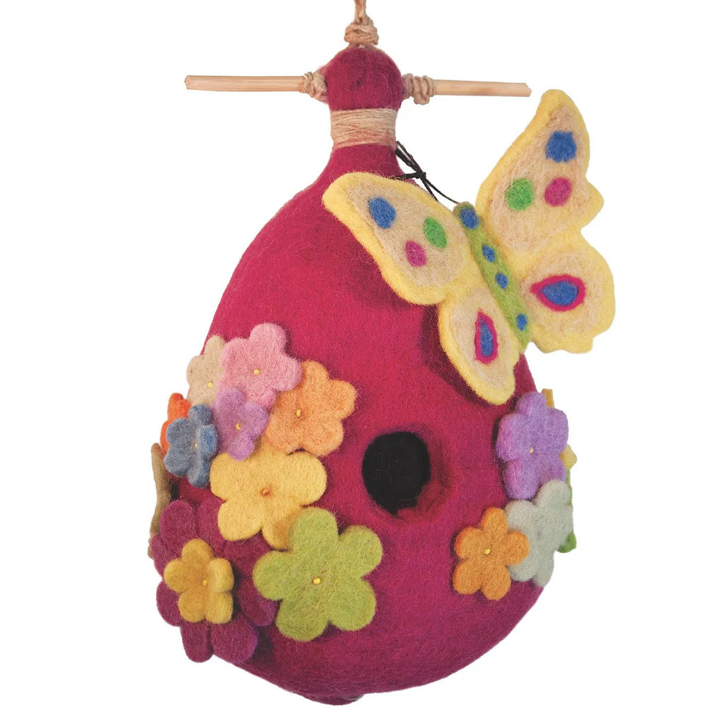 Felt Birdhouse - Butterfly