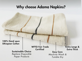 Adama Handwoven Ethiopian Cotton Napkins | Set of 2