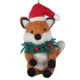 Fox and Wreath Felt Ornament