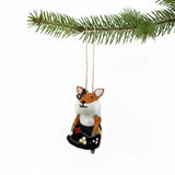 Foxy Frau Felt Ornament`