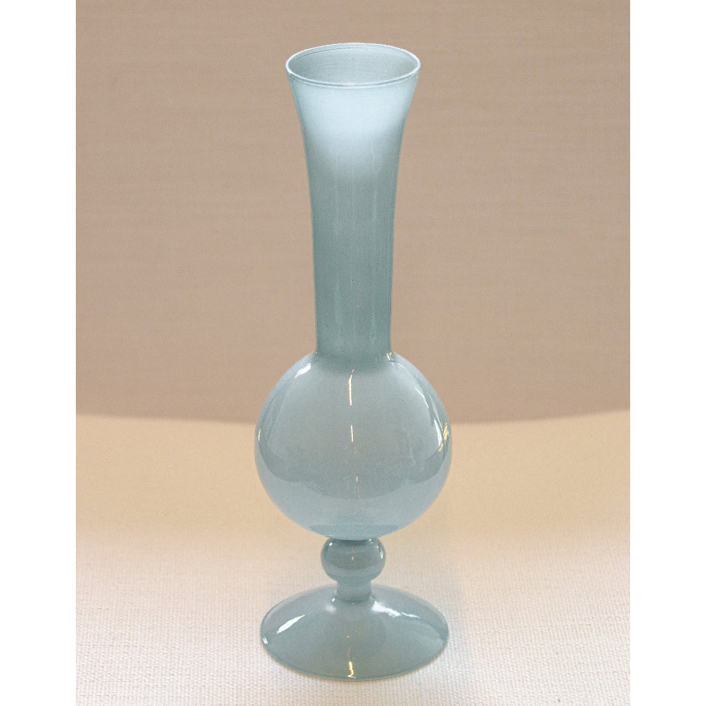 Frosted Blue Haze Vase - Pair
