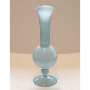 Frosted Blue Haze Vase - Pair