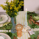 Frosted Blue Haze Vase - Pair