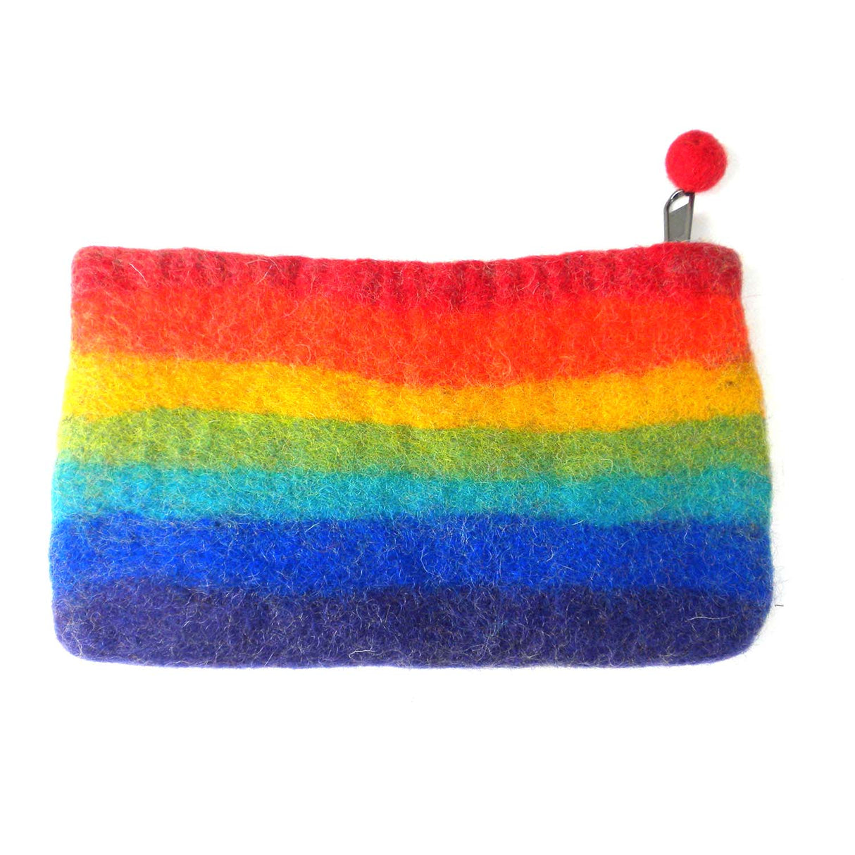 Handmade Felt Rainbow Clutch