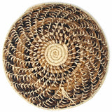 Woven Sisal Basket, Wheat Stalk Spirals In Natural