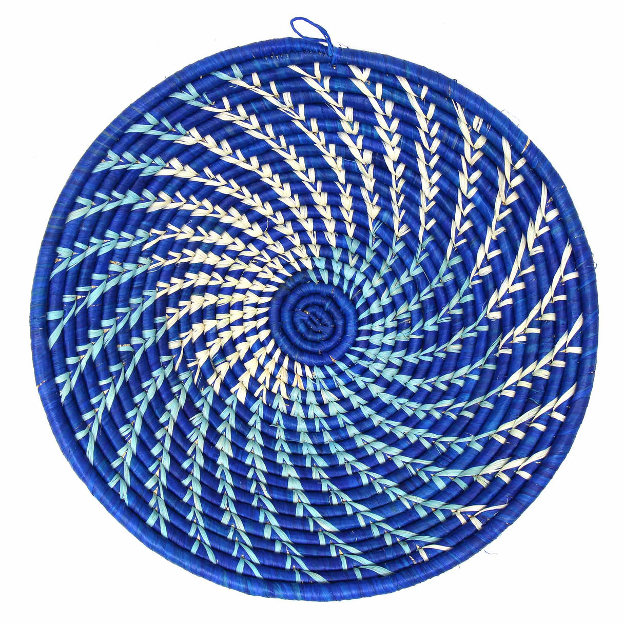 Woven Sisal Fruit Basket, Blues from Kenya