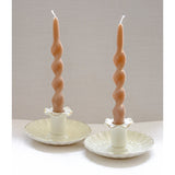 Gilded Cream Candle Holder - Pair