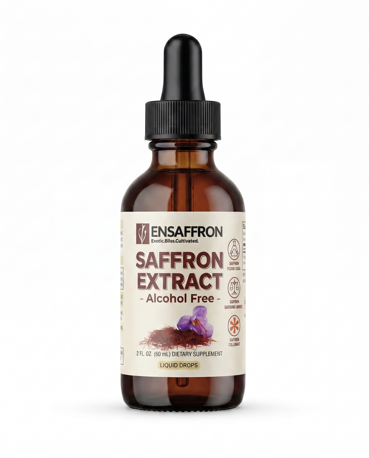 Premium Saffron Extract Tincture (Made With Pure Heray Saffron Threads)