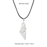 Enameled Palestine Flag Map Chain Necklace Stainless Steel 18K Gold Plated-17