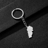 Enameled Lebanon Flag Map Charm Keychain Stainless Steel 18K Gold Plated Key Chain-16