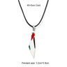 Enameled Palestine Flag Map Chain Necklace Stainless Steel 18K Gold Plated-19