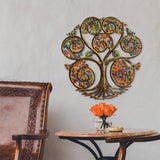 Autumn Spiral Tree of Life Haitian Steel Drum Wall Art