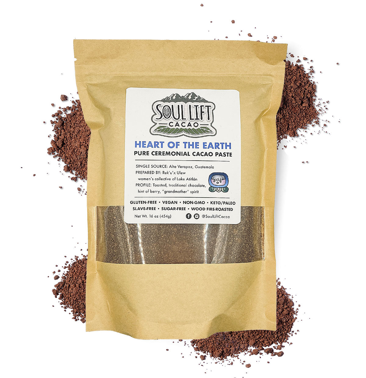 Heart of the Earth (Ruk'u'x Ulew) 100% Pure Ceremonial Cacao from Guatemala
