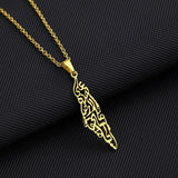 Enameled Palestine Flag Map Chain Necklace Stainless Steel 18K Gold Plated-15