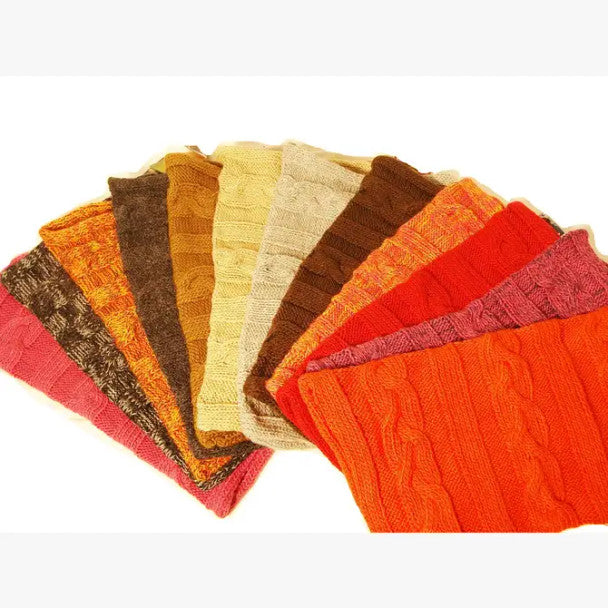 Heavy Gauge Assorted Color Chunky Knit Infinity Scarf Alpaca