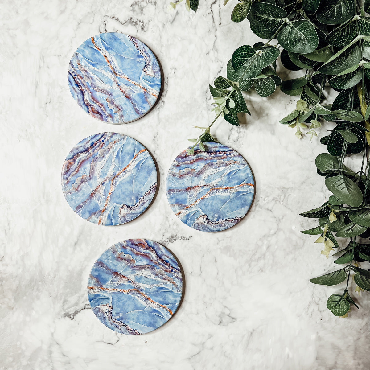 Marble Blue Coasters-4