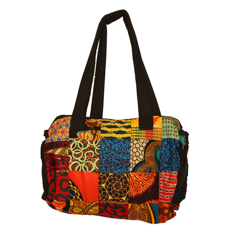 Kitenge Patch Duffle Bag 03 | Handmade in Tanzania-0